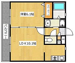 サンシャイン・ビュー 1LDKの間取図画像