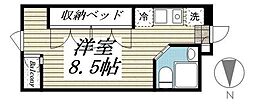 ラ・パルフェ・ド・シャリテ ワンルームの間取図画像
