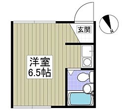 クラウンハイツ岩槻 ワンルームの間取図画像