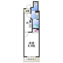 メリー住之江公園 1Kの間取図画像