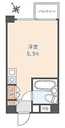 メゾンドノア聖蹟桜ケ丘 ワンルームの間取図画像