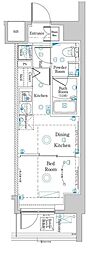 Raffistar中野本町 1DKの間取図画像