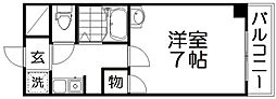アメニティハウス 1Kの間取図画像