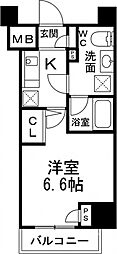 リライア東京イーストレジデンス 1Kの間取図画像