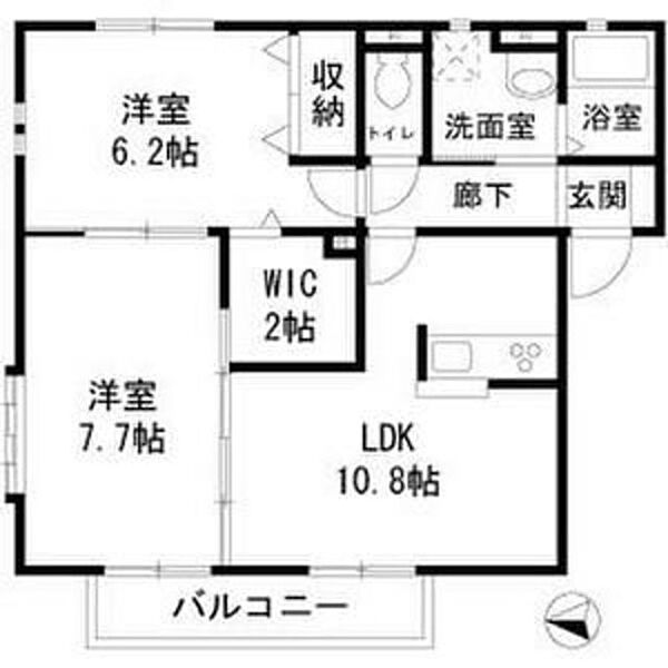 ブランシール 201｜神奈川県横浜市都筑区大棚町(賃貸アパート2LDK・2階・58.00㎡)の写真 その2