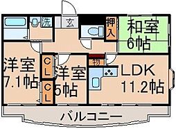 フィフスフロンティア 3LDKの間取図画像