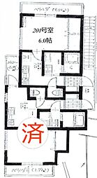 ルミエール・タケウチ 1Kの間取図画像