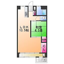 マンション新川 1LDKの間取図画像