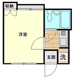 ケントピア本中山D ワンルームの間取図画像