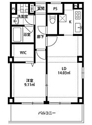 プルミエール 1LDKの間取図画像