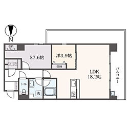 HILL CREST OYAMA 1SLDKの間取図画像
