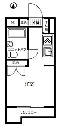 TOP与野NO3 ワンルームの間取図画像