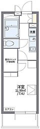 レオパレスYOSHIKO 1Kの間取図画像