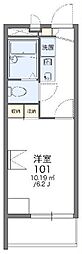 レオパレス山葵 1Kの間取図画像