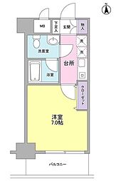 セレーノ品川 1Kの間取図画像