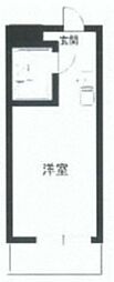 レジダンスイン・目黒 ワンルームの間取図画像