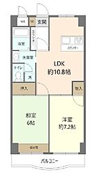 ハイブリッジソシア 2LDKの間取図画像