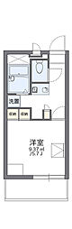 レオパレスパークヒルアオキ 1Kの間取図画像
