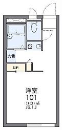 レオパレス晴雅 1Kの間取図画像