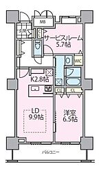 ロイヤルパークスタワー南千住 1SLDKの間取図画像