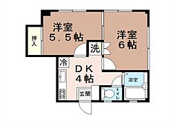 メゾンノア 2Kの間取図画像