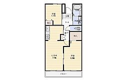 UR都市機構コーポレートふじみ野 2LDKの間取図画像