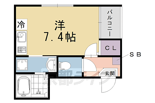 ＧＲＡＣＥＨＩＬＬ　Ｒ＆Ｋ 101｜京都府京都市伏見区深草鈴塚町(賃貸アパート1R・1階・20.75㎡)の写真 その2