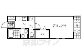 京都府京都市山科区勧修寺西栗栖野町（賃貸アパート1K・3階・32.78㎡） その2