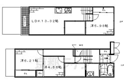 コートハウス伏見桃山 3LDKの間取図画像