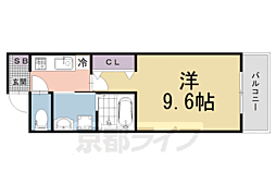 フリージア 302 3階1Kの間取り