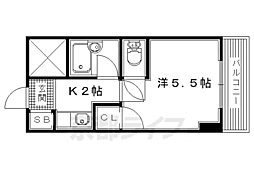近鉄京都線 山田川駅 徒歩7分の賃貸マンション 1階1Kの間取り