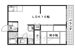 レグルスコート 1LDKの間取図画像