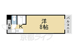 JR片町線(学研都市線) 同志社前駅 徒歩4分の賃貸マンション 1階1Kの間取り