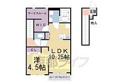 Ｂｅｌｌｅ　Ｌｅａｄ　ＨＩＲＡＫＩ 2階1SLDKの間取り