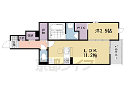 コティ　コルミオ 1階1LDKの間取り