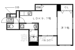 サンタ・シーマ 1階1LDKの間取り