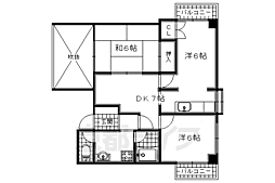 サウスフラットサワキ 6階3DKの間取り