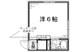 アビーロード伏見 ワンルームの間取図画像