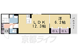 レジデンスグレース 1LDKの間取図画像