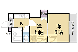 プリマベーラ西京極 2Kの間取図画像