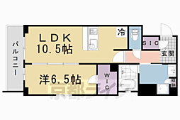 ベラジオ雅び京都西院 1LDKの間取図画像