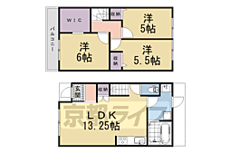 京都市伏見区淀下津町アパート 3LDKの間取図画像
