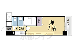 ライオンズマンション京都河原町第3 1Kの間取図画像