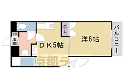 プリマベーラ西京極 1DKの間取図画像