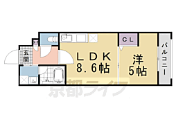ハイツすみのえ 1LDKの間取図画像