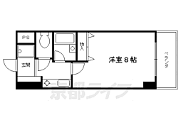 大晋メゾネ四条大宮 1Kの間取図画像