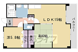 エスペランサー弥生 2LDKの間取図画像