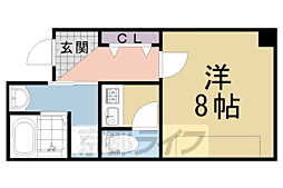 コモド長岡京 1Kの間取図画像