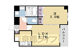 レヴェンテ桂 1LDKの間取図画像