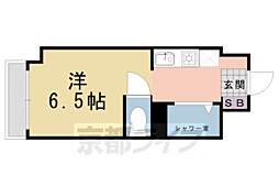 メゾンドゥレテューディヤン浩栄 1Kの間取図画像